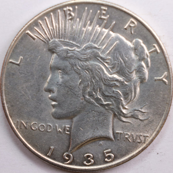 1935 Peace Dollar, Mint State Uncirculated Coin, Store #DR0682