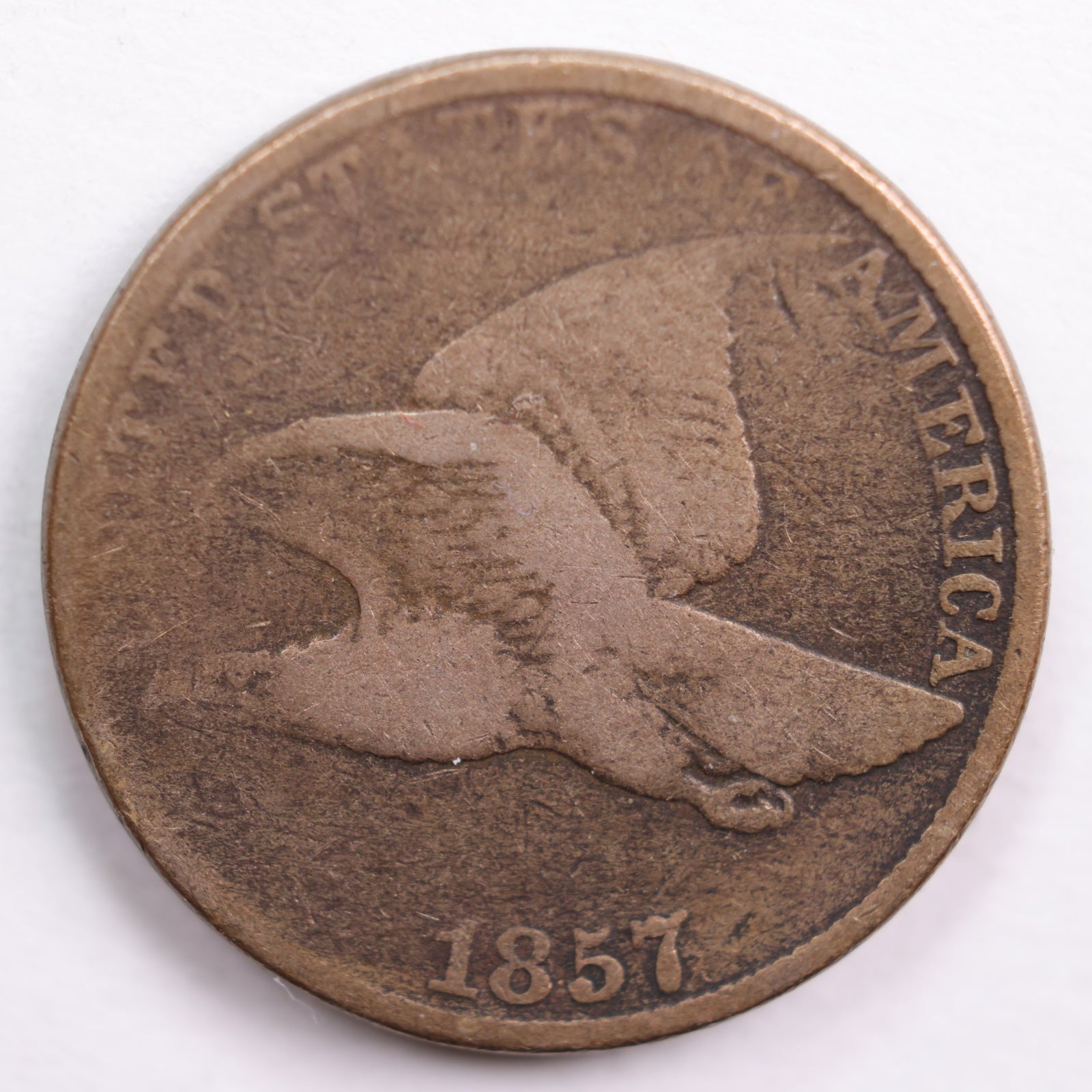 1857 Flying Eagle Small Cent, Good Circulated Coin, Store #CT0550