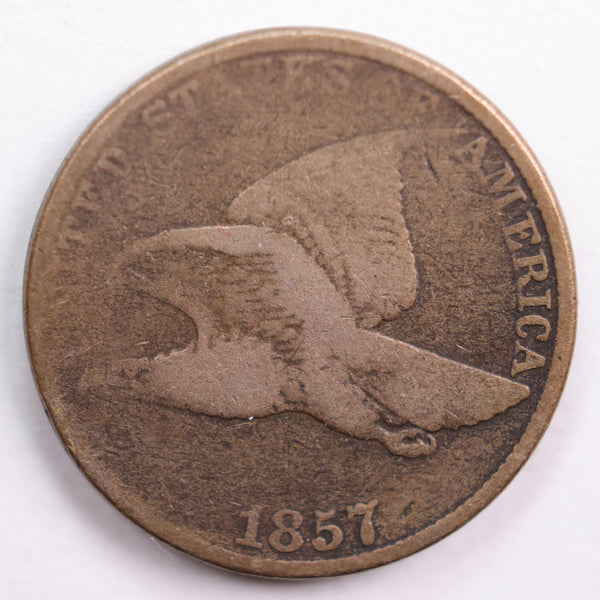 1857 Flying Eagle Small Cent, Good Circulated Coin, Store #CT0550