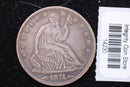 1874 Seated Liberty Half Dollar, Affordable Collectible Circulated Coin, Store