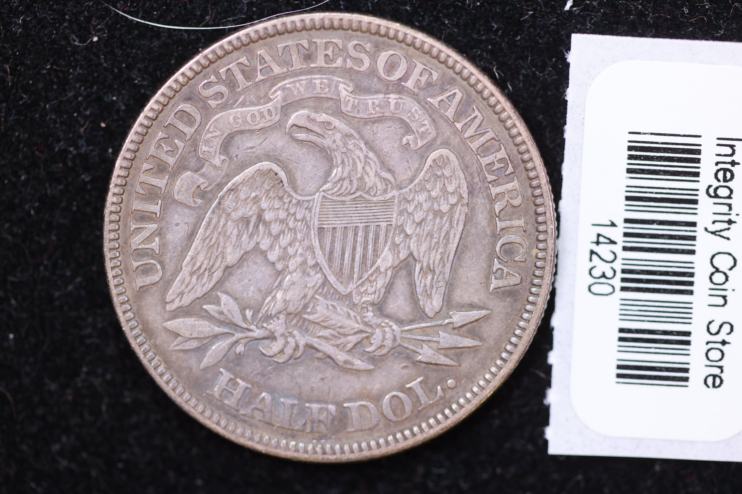 1874 Seated Liberty Half Dollar, Affordable Collectible Circulated Coin, Store #14230