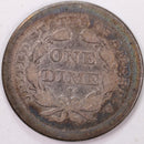 1841-O Seated Liberty Silver Dime, Very Good Circulated Coin, Store