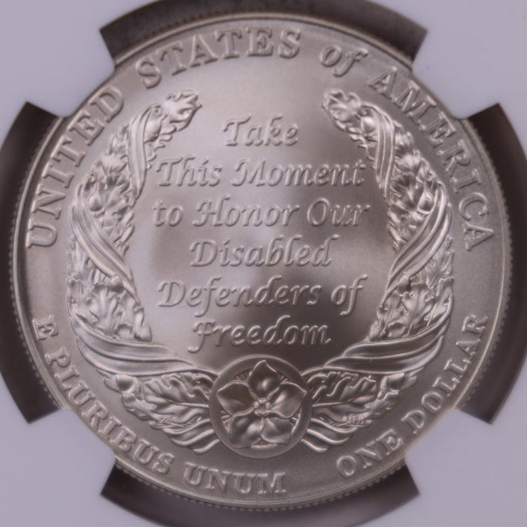 2010-W Disabled Veterans Dollar, NGC MS-69, Store #GMC393