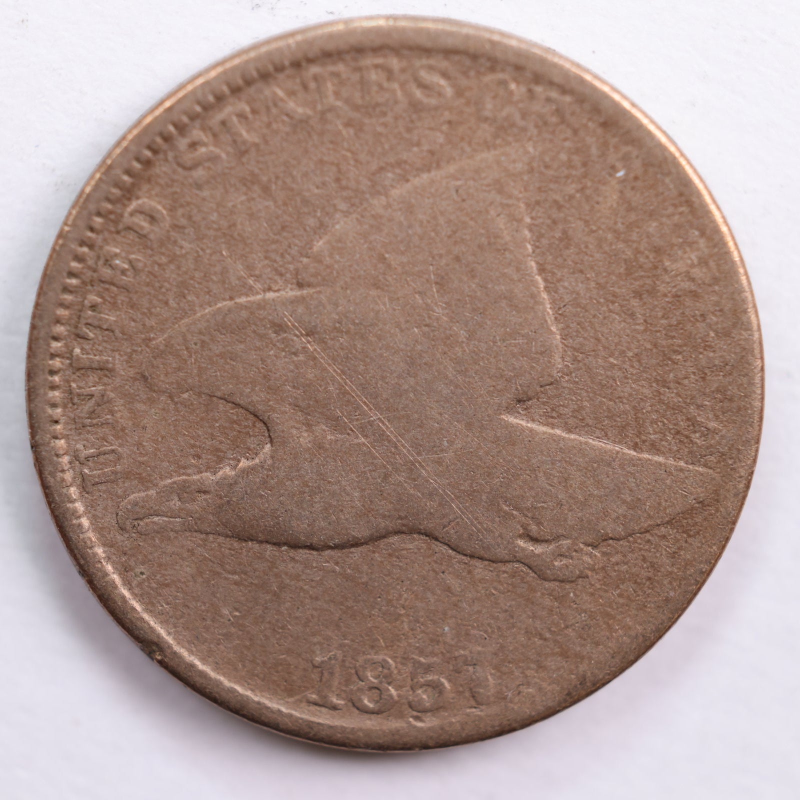 1857 Flying Eagle Small Cent, Good Circulated Coin, Store #CT0553
