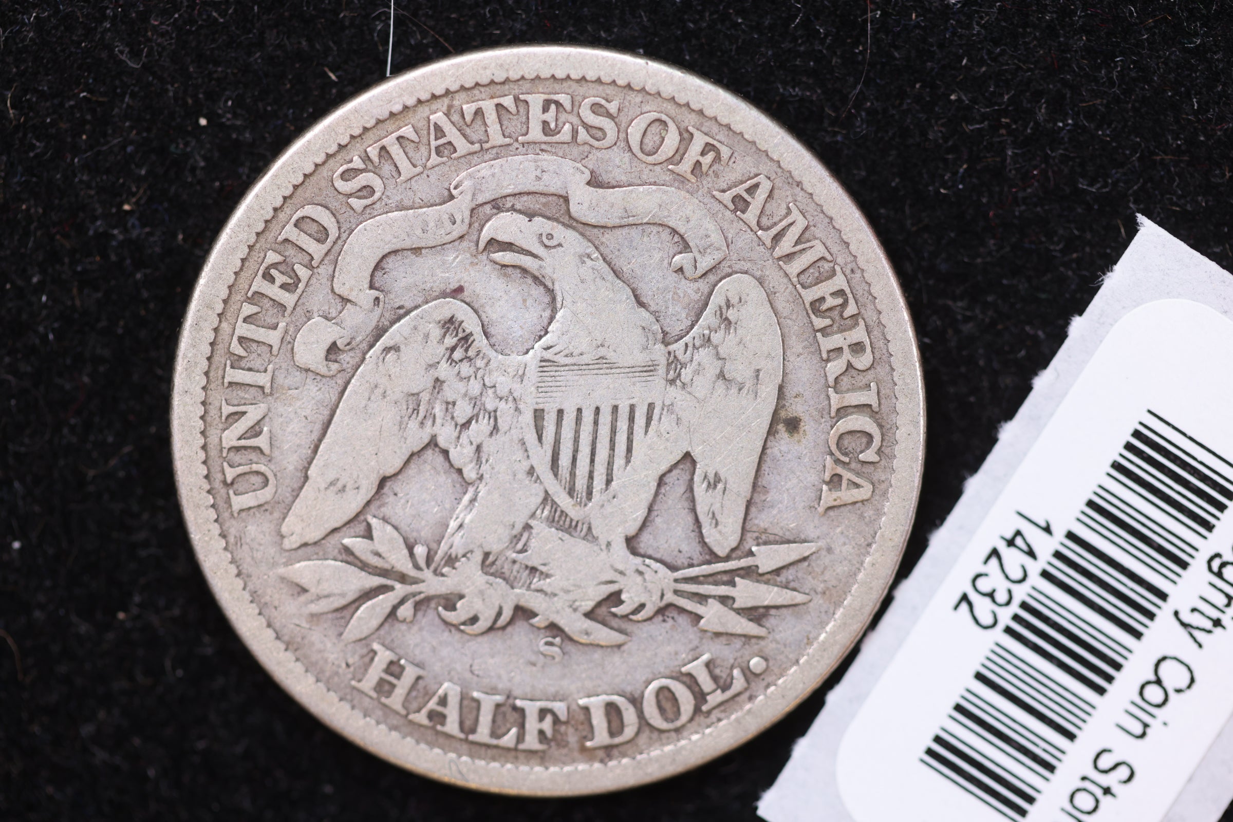 1874-S Seated Liberty Half Dollar, Affordable Collectible Circulated Coin, Store #14232