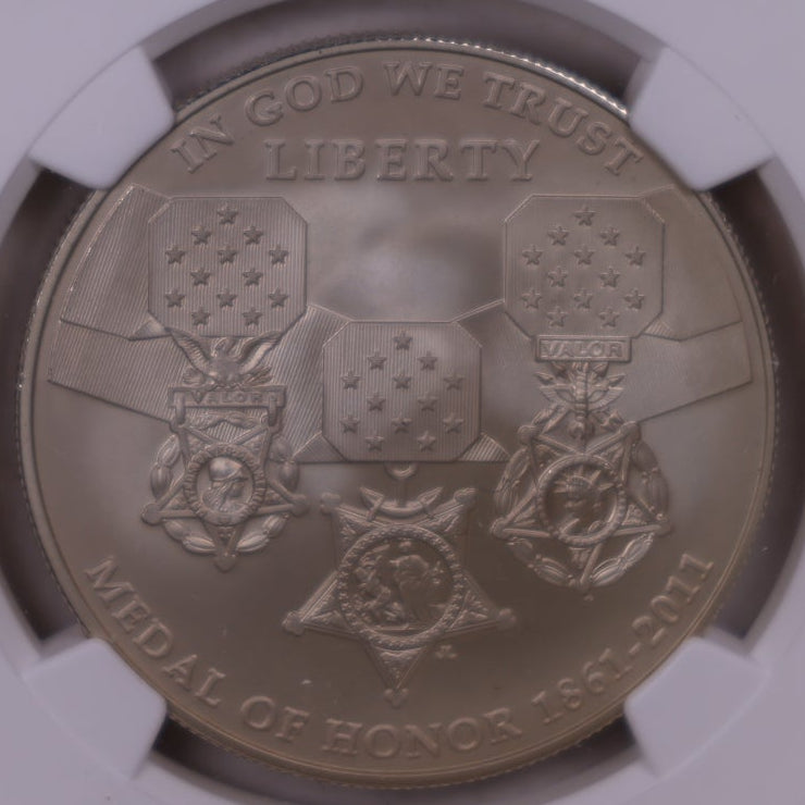 2011-S Medal of Honor Dollar, NGC MS-69, Store #GMC394