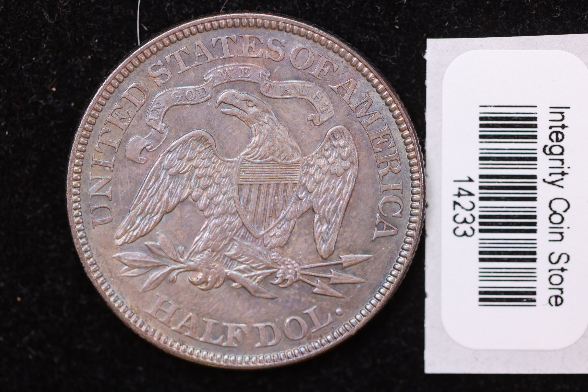 1875 Seated Liberty Half Dollar, Affordable Collectible Circulated Coin, Store #14233