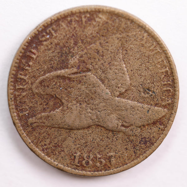 1857 Flying Eagle Small Cent, Good Circulated Coin, Store #CT0555