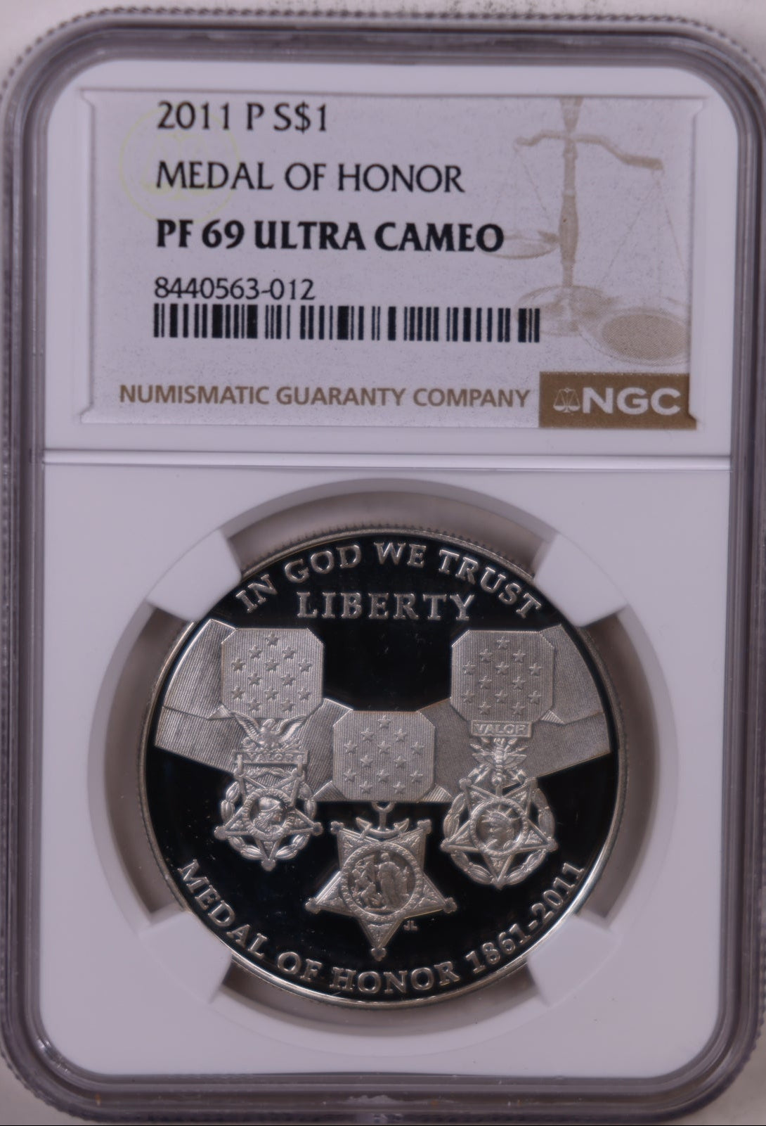 2011-P Medal of Honor Dollar, NGC PF-69 Ultra Cameo, Store #GMC395
