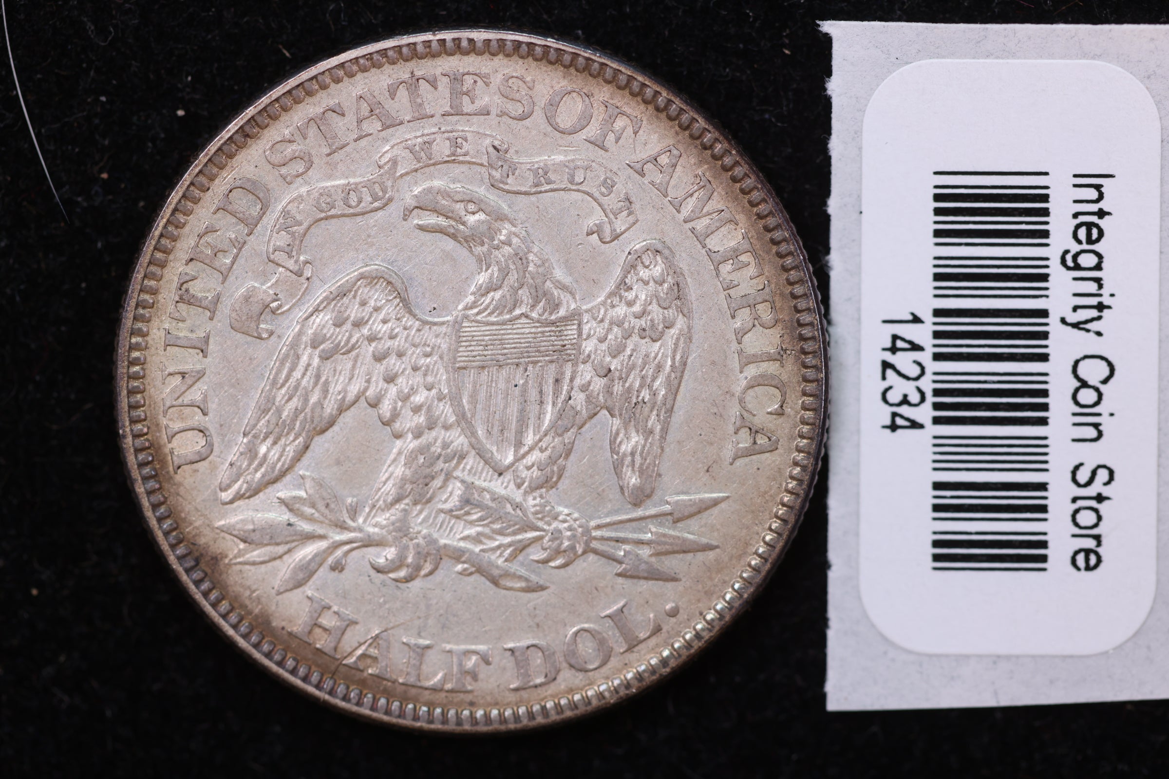 1875 Seated Liberty Half Dollar, Affordable Collectible Circulated Coin, Store #14233