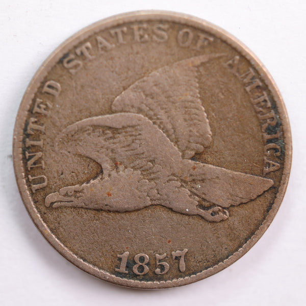1857 Flying Eagle Small Cent, Fine Circulated Coin, Store #CT0556