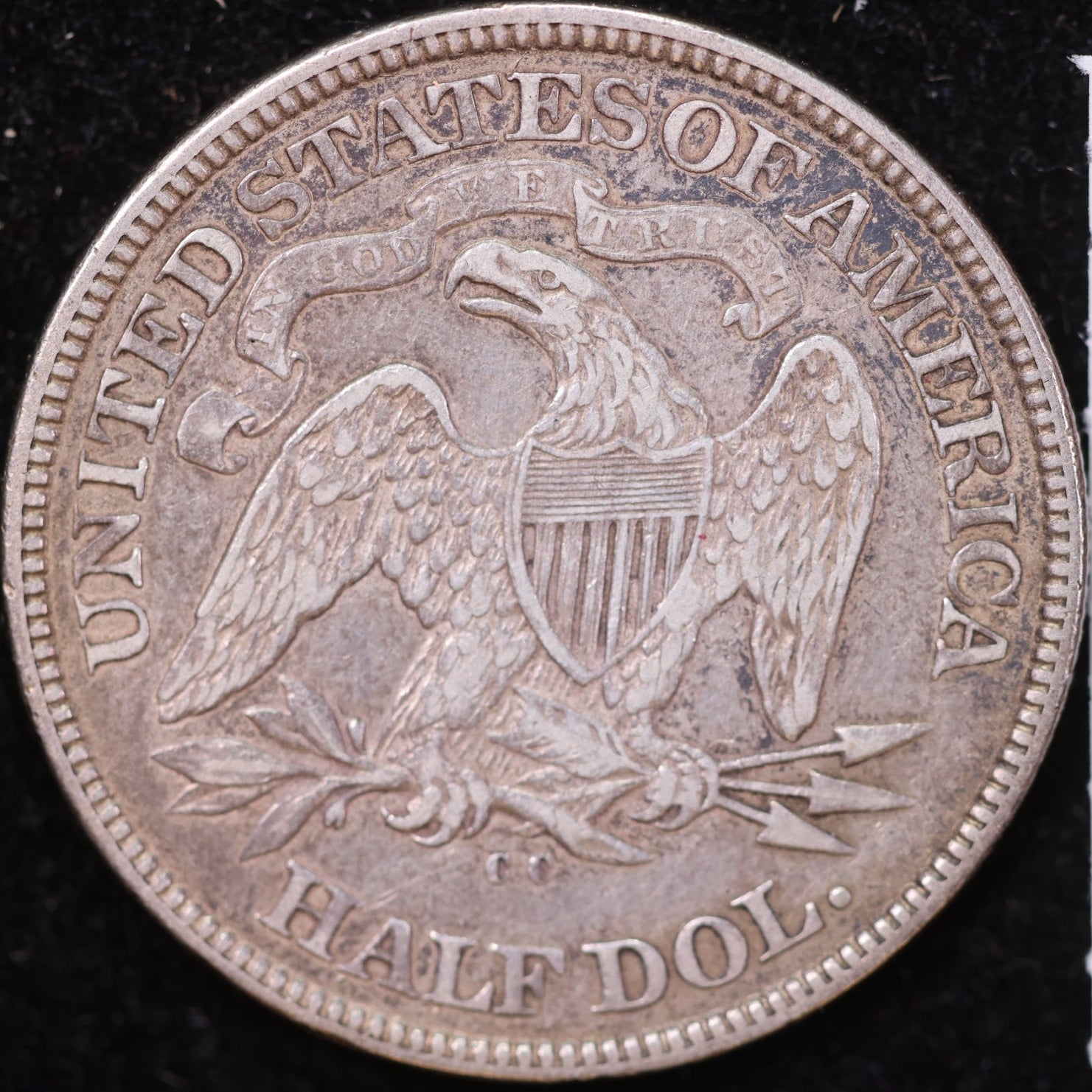 1875-CC Liberty Seated Half Dollar, Very Fine+ Circulated Coin, Details, Store #HR2013