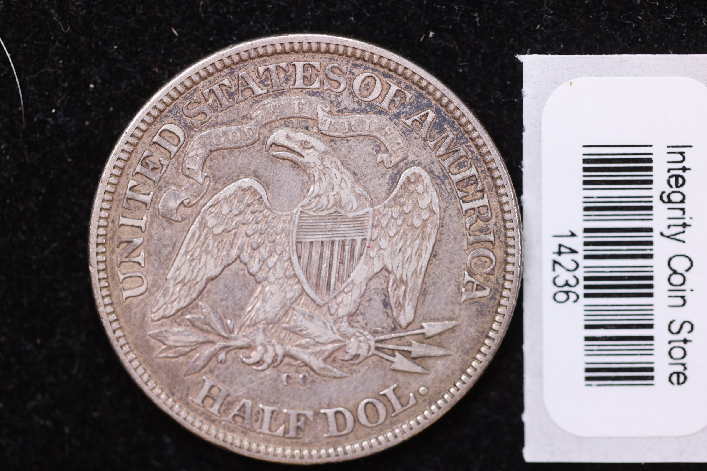 1875-CC Seated Liberty Half Dollar, Affordable Collectible Circulated Coin, Store #14236