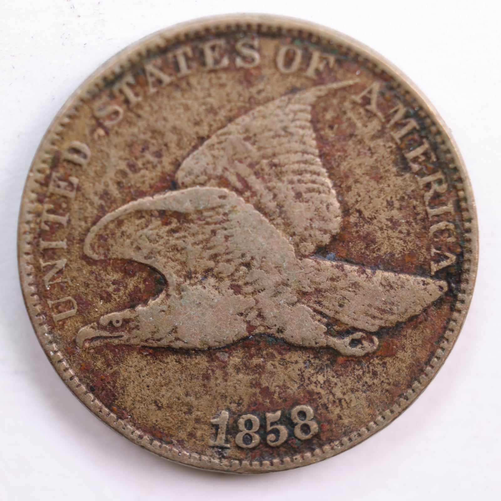 1858 Flying Eagle Small Cent, Fine Circulated Coin, Store #CT0558
