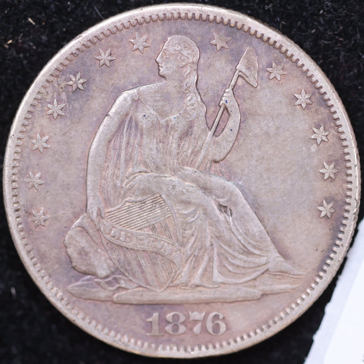 1876-S Seated Liberty Half Dollar, About Uncirculated Coin, Store #HR2015