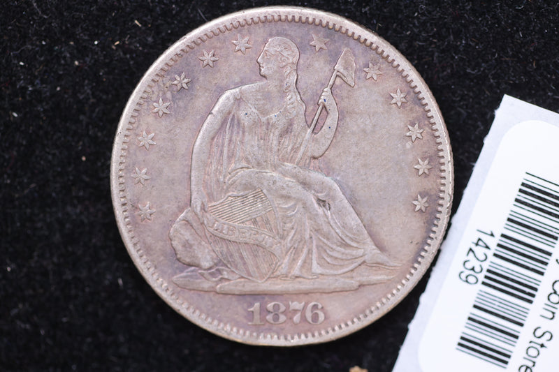 1876-S Seated Liberty Half Dollar, Affordable Collectible Circulated Coin, Store