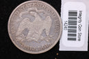 1877 Seated Liberty Half Dollar, Affordable Circulated Early Date. Store