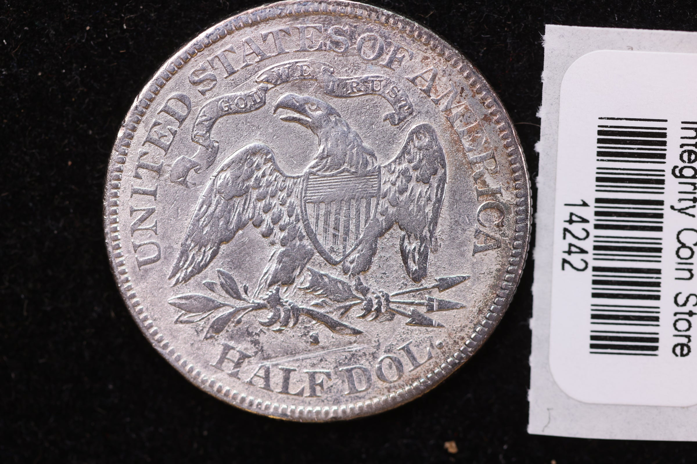 1877-S Seated Liberty Half Dollar, Affordable Circulated Early Date. Store #14242