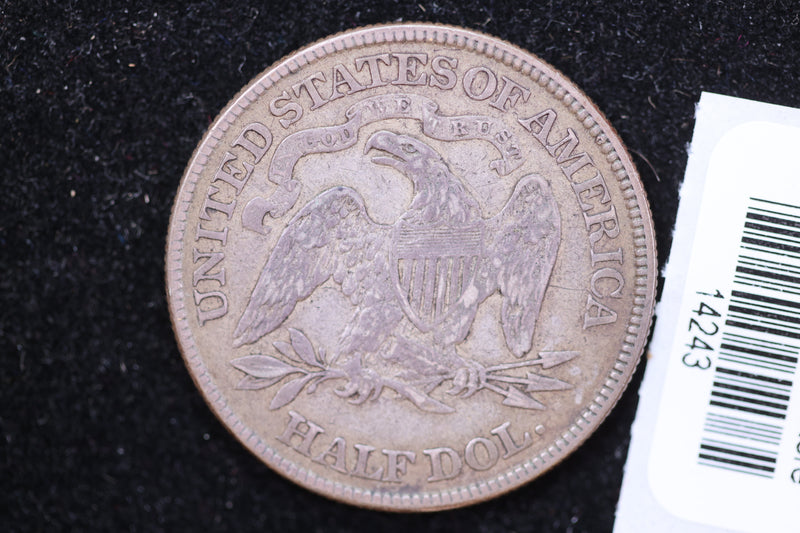 1878 Seated Liberty Half Dollar, Affordable Circulated Early Date. Store