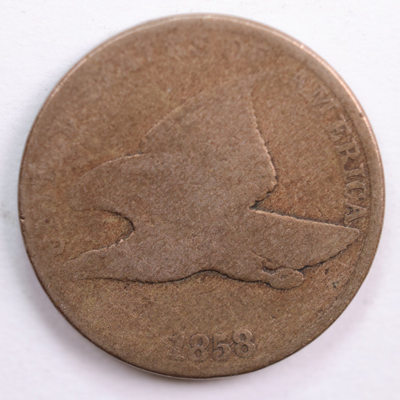 1858 Flying Eagle Small Cent, Good Circulated Coin, Store #CT0565