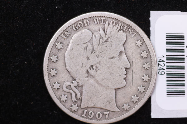 1907-O Barber Half Dollar. Affordable Circulated Coin. Store Sale  #14249