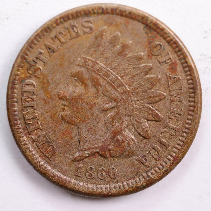 1860 Indian Head Cent, Extra Fine Circulated Coin, Store