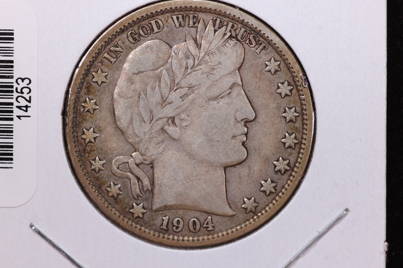 1904 Barber Half Dollar. Affordable Circulated Coin. Store Sale