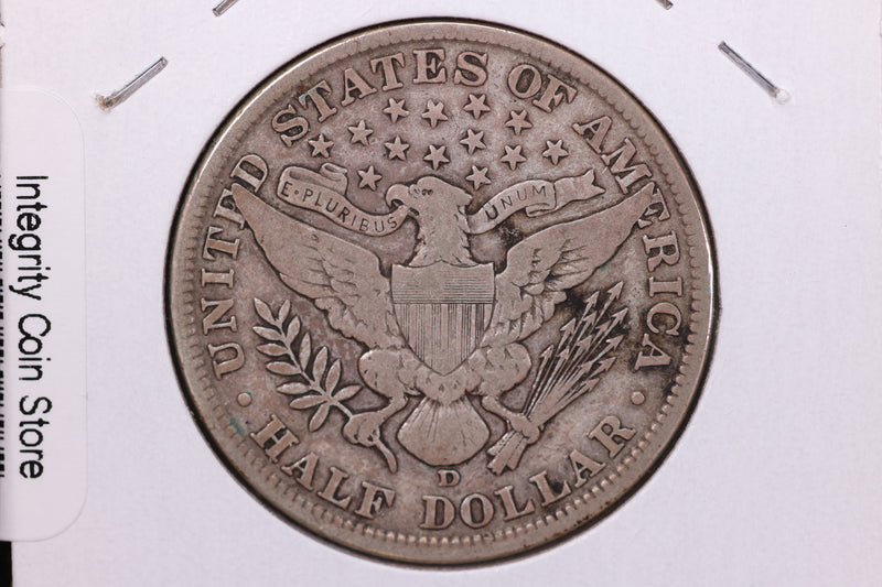 1908-D Barber Half Dollar. Affordable Circulated Coin. Store Sale