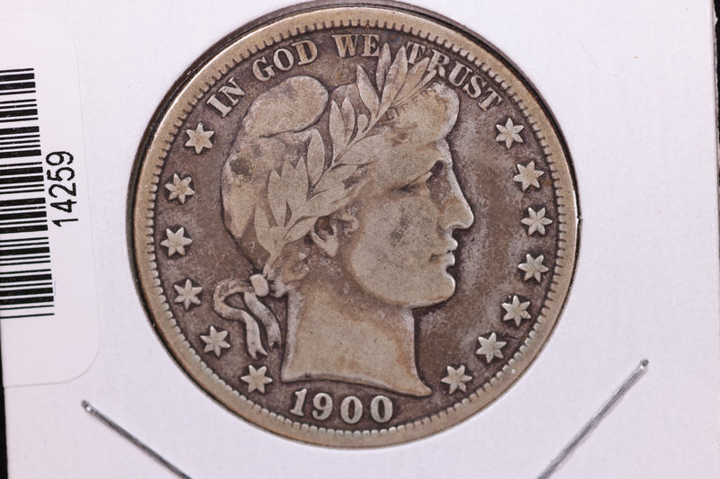 1900 Barber Half Dollar. Affordable Circulated Coin. Store Sale