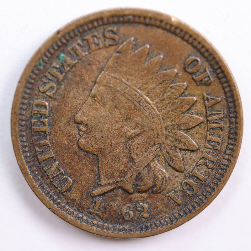 1862 Indian Head Cent, Extra Fine Circulated Coin, Store