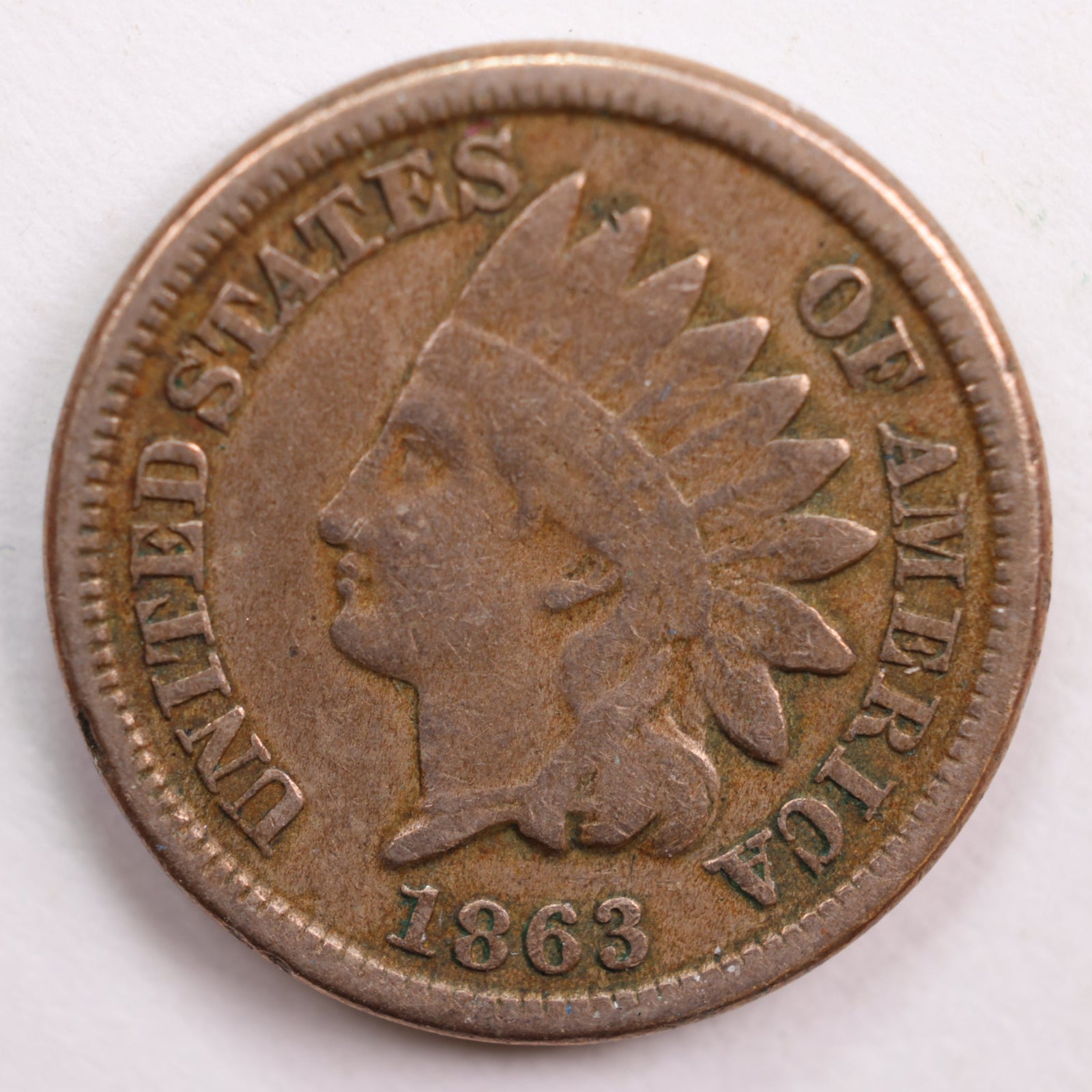 1863 Indian Head Cent, Fine Circulated Coin, Store #CT0581