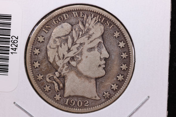 1902 Barber Half Dollar. Affordable Circulated Coin. Store Sale  #14262