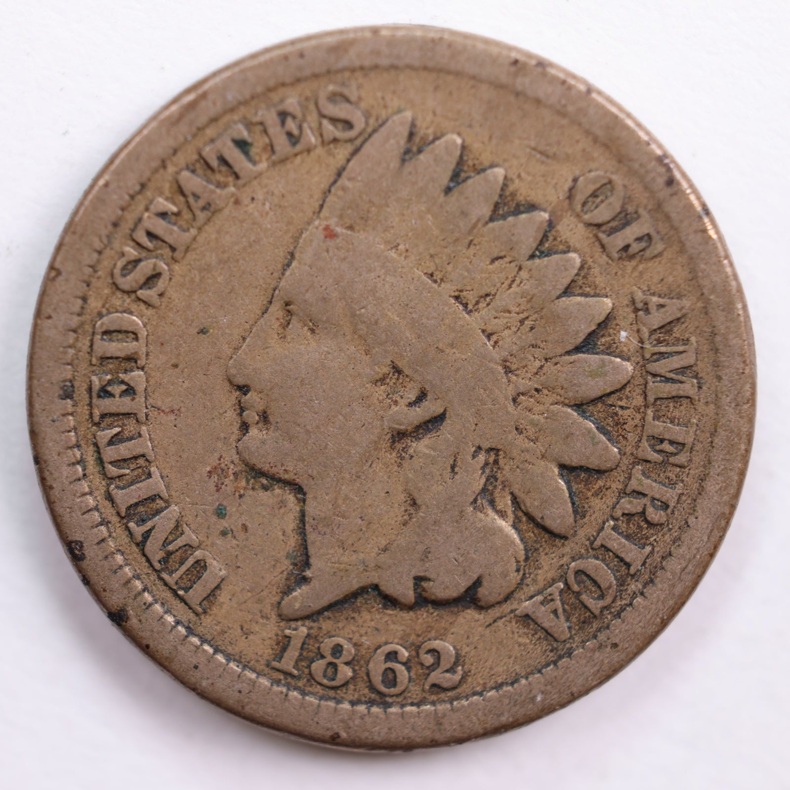 1862 Indian Head Cent, Very Good Circulated Coin, Store #CT0585