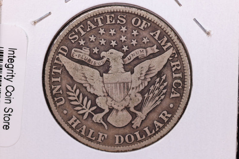 1901 Barber Half Dollar. Affordable Circulated Coin. Store Sale