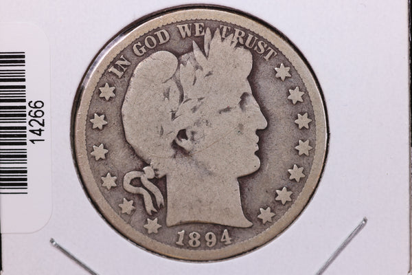 1894-S Barber Half Dollar. Affordable Circulated Coin. Store Sale  #14266
