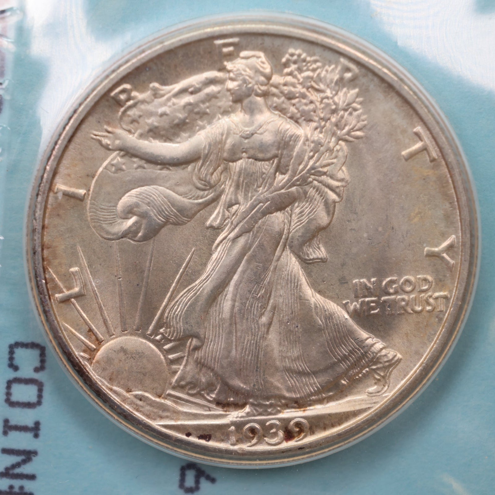 1939-D Walking Liberty Half Dollar, David Hall Holder, Gem Uncirculated, #HR