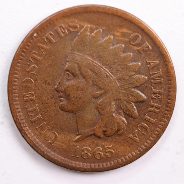 1865 Indian Head Cent, Very Fine Circulated Coin, Store #CT0590