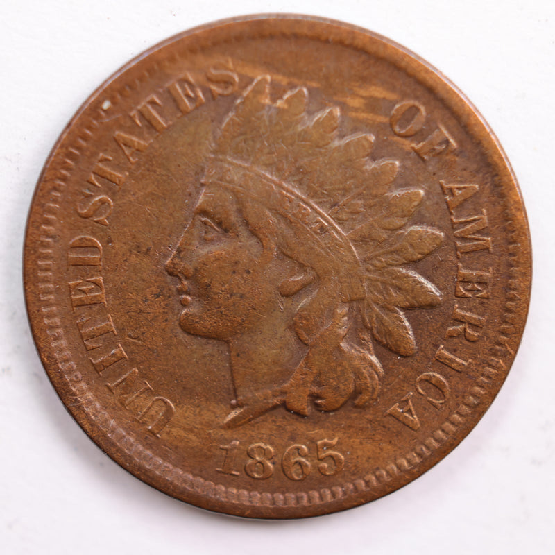 1865 Indian Head Cent, Very Fine Circulated Coin, Store