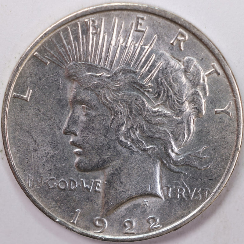 1922-D Peace Silver Dollar, Mint State Uncirculated Coin, Store