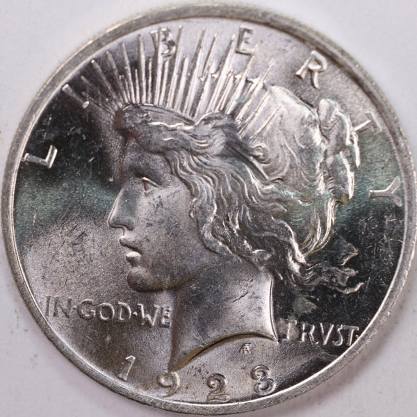1923 Peace Silver Dollar, Gem Mint State Uncirculated Coin, Store #DR0503