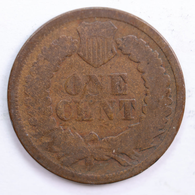 1867 Indian Head Cent, Abt Good Circulated Coin, Store