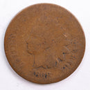 1868 Indian Head Cent, Abt Good Circulated Coin, Store