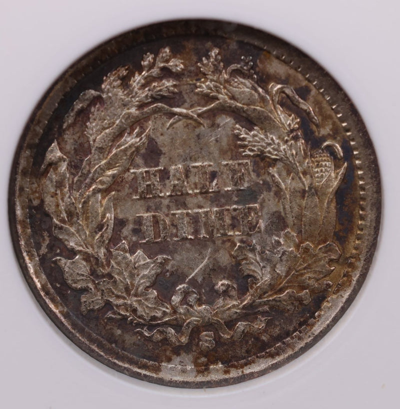 1866-S Seated Liberty Half Dime., ANACS AU-50., Store