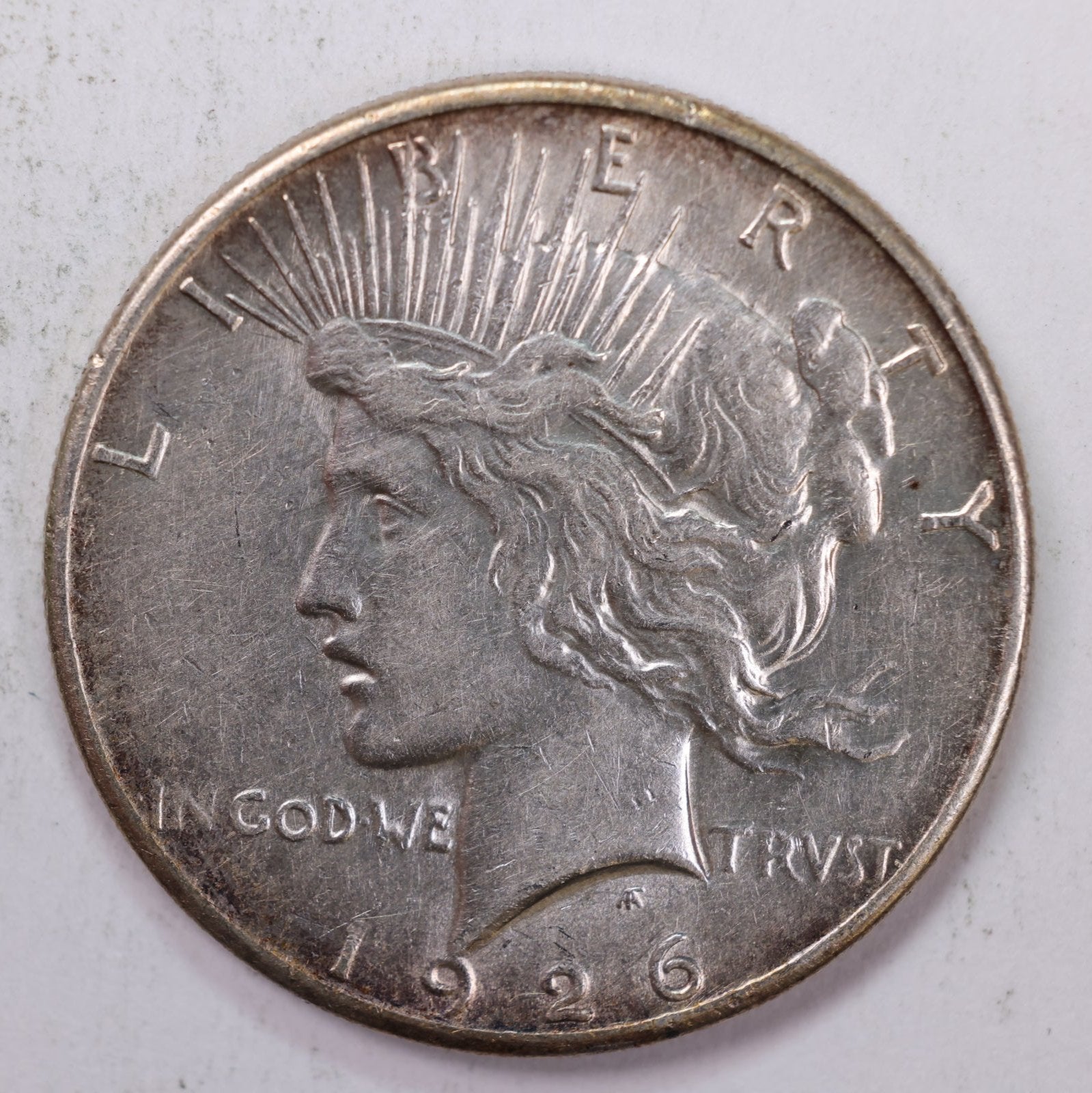 1926-S Peace Dollar, About Uncirculated Coin, Details, Store #9024