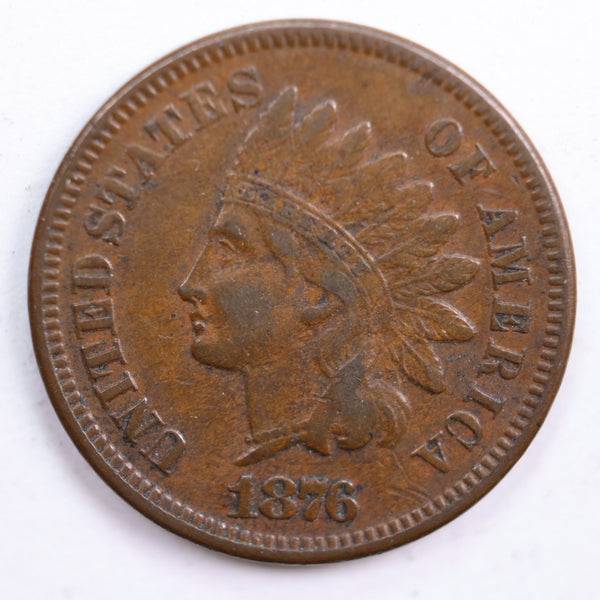 1876 Indian Head Cent, Abt Uncirculated Coin, Store #CT0609
