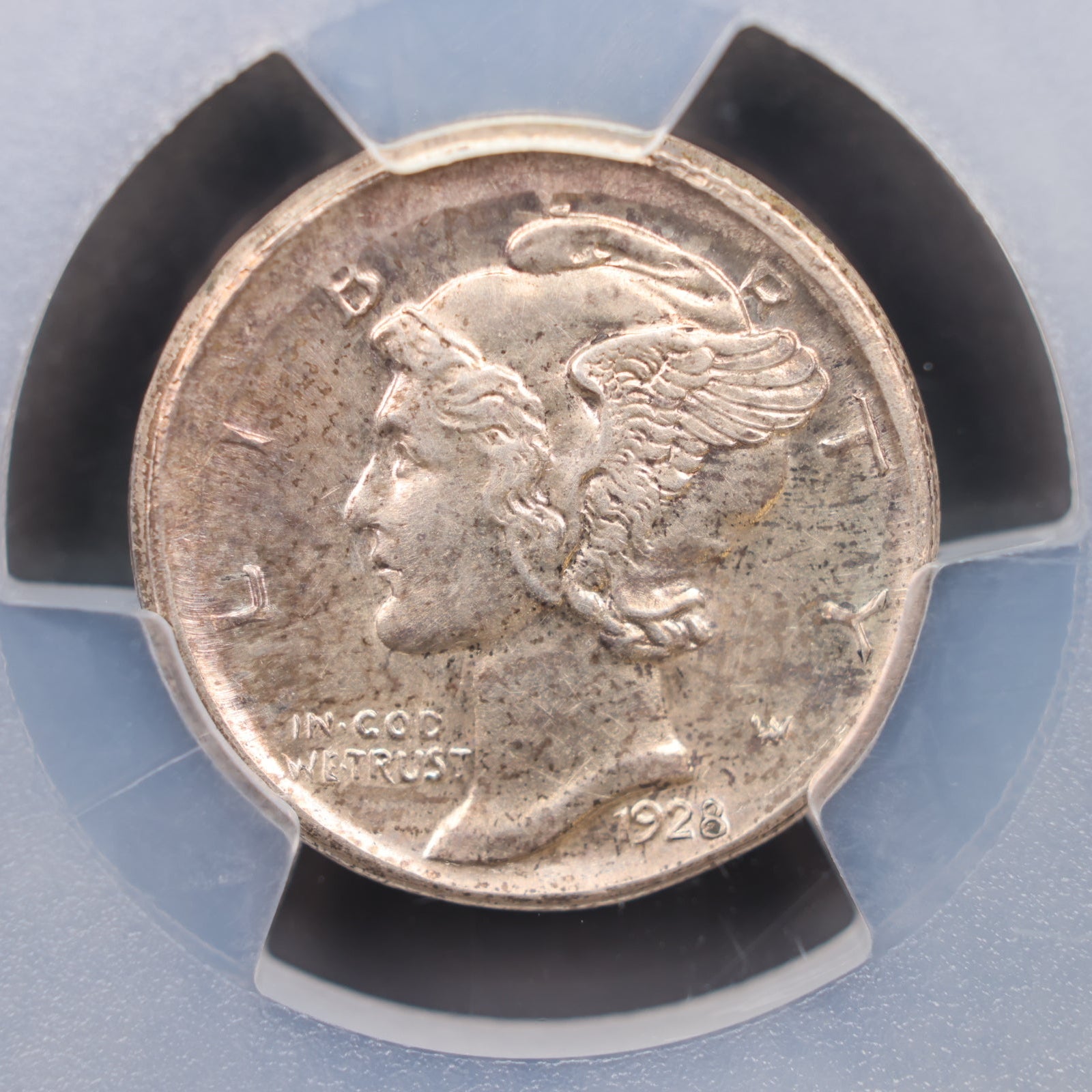1926-S Mercury Silver Dime, PCGS MS62, Mint Error, Store #DE0940.