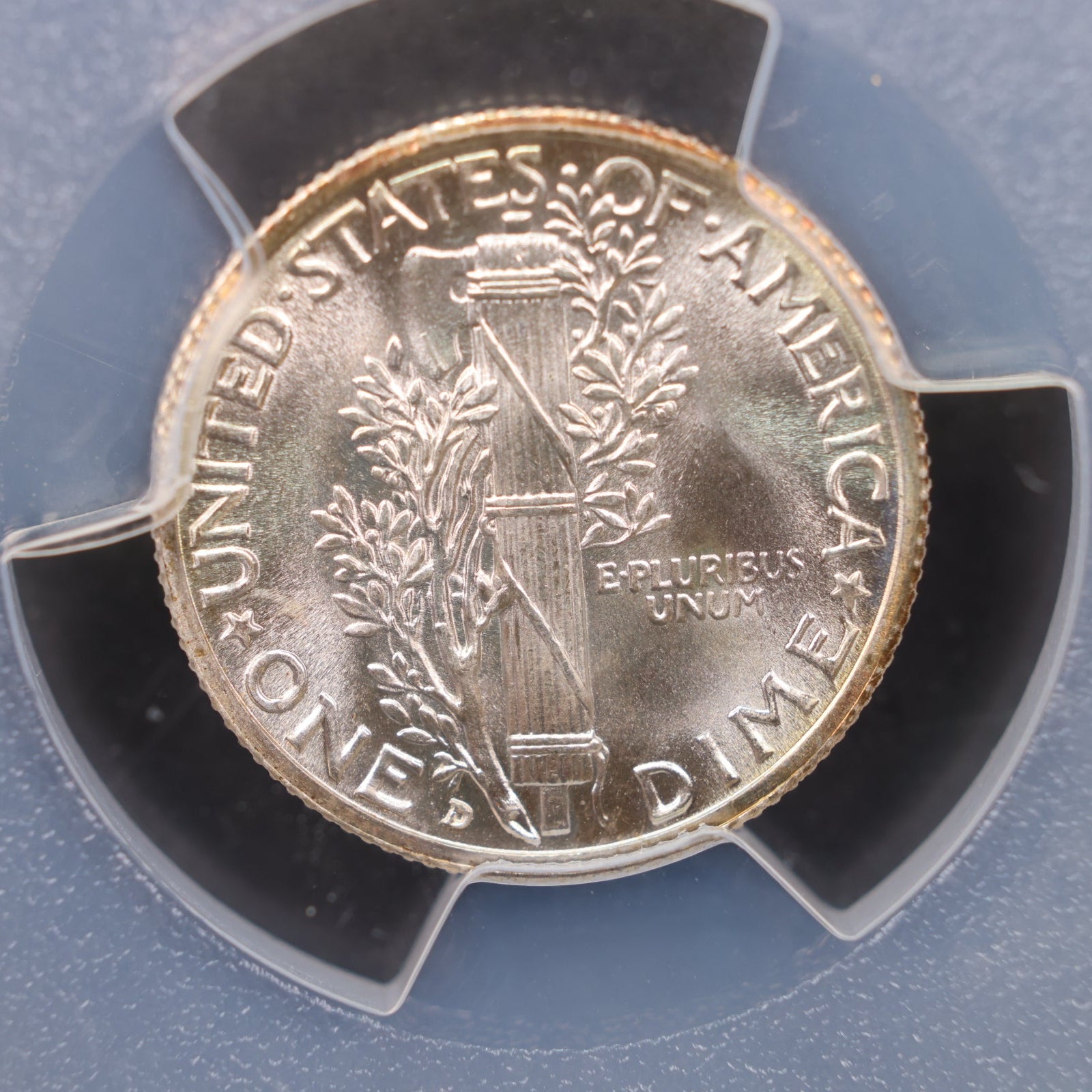 1937-D Mercury Silver Dime, PCGS MS68, Full Bands, Store #DE0941.