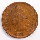 1878 Indian Head Cent, Abt Uncirculated Coin, Store
