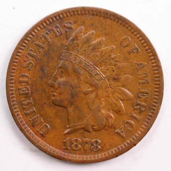 1878 Indian Head Cent, Abt Uncirculated Coin, Store #CT0612