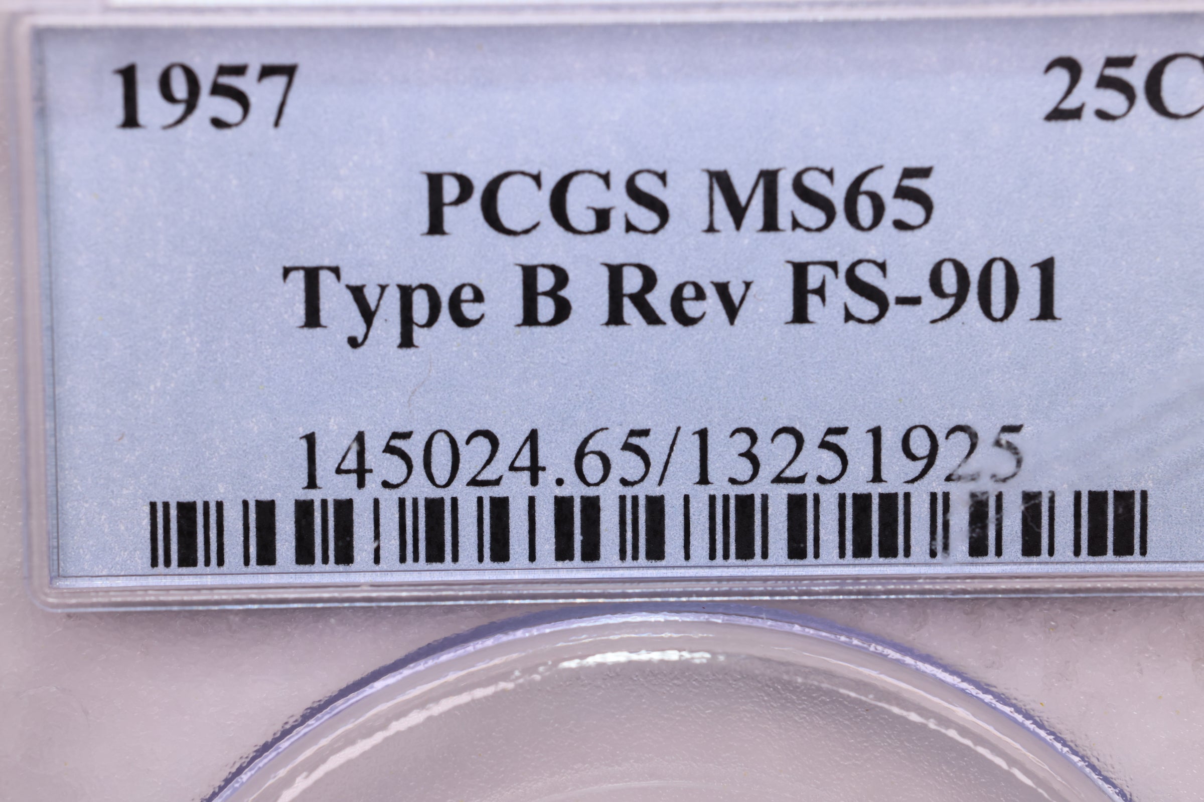 1957 Washington Silver Quarter., PCGS MS65, FS-901., Store #18745